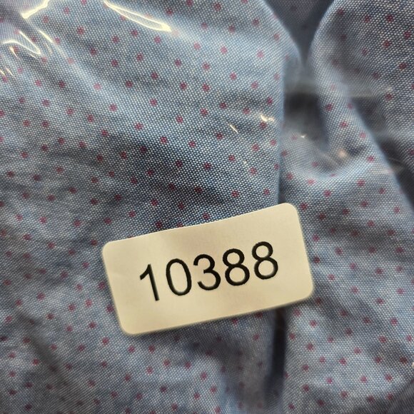 Mens Ben Sherman Tailored Skinny Fit Stretch Shirt Blue & Pink Dot Pattern 16 - Picture 7 of 8